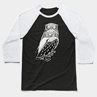 Two White Owl Lovers Baseball T-Shirt